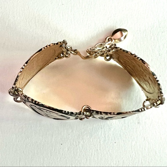 Wide Vintage Link Cuff Bracelet Adjustable Koala Kangaroo Animals Birds Unique - Picture 6 of 9